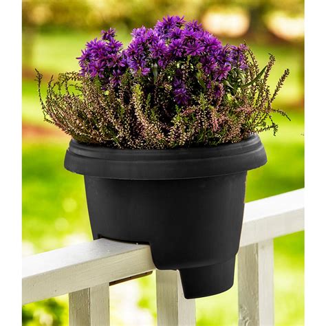 Railing Planter Black 